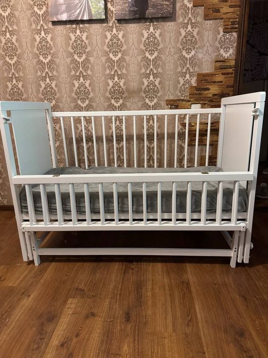 Дитяче ліжко - маятник «Ведмедик» та Матрац Baby Comfort «Алоє Вера»