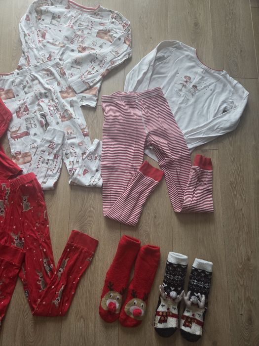 NEXT r.140 piżamy ciepłe Boże Narodzenie świąteczne  -+ GRATIS