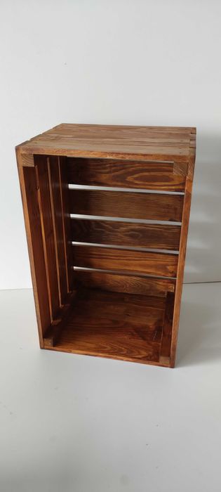 skrzynka drewniana premium dekoracyjna szafka nocna 45x30x25