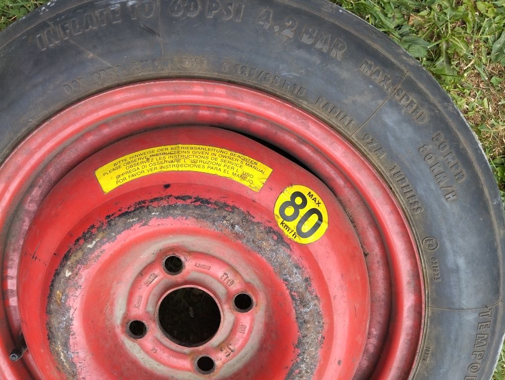 Koło dojazdowe 125/85/15 continental