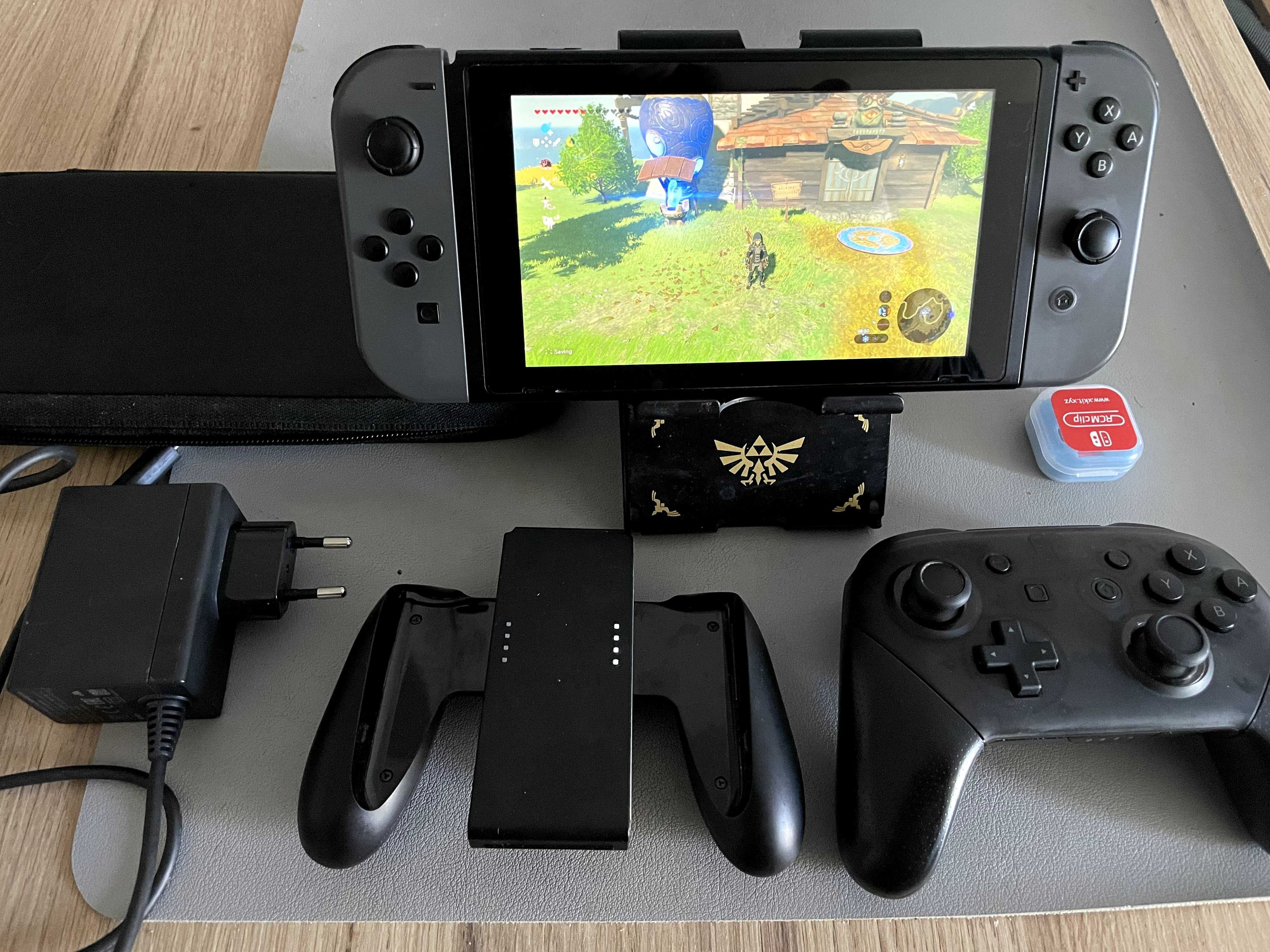 Konsola Nintendo Switch v1 CFW Atmosphere + Pro Controller /Dobry stan
