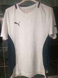 Biało-granatowy sportowy t-shirt Pumy