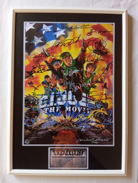 Moldura Filme G.I. Joe: The Movie (1987) com Autógrafos (A4)
