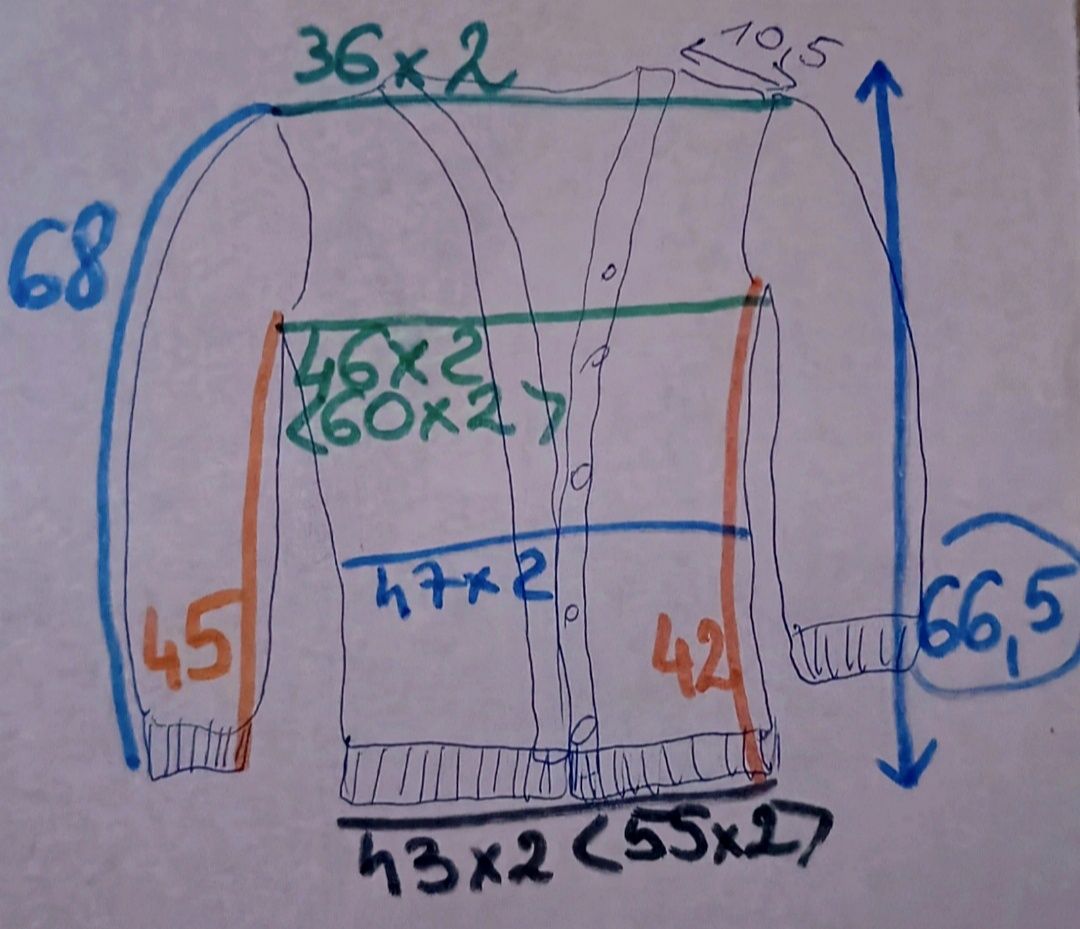 Sweter kardigan biust 46x2 M L beżowy vintage ażurowy bawełna