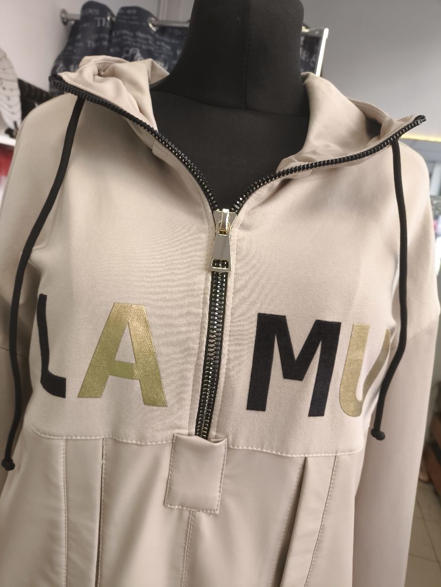 La mu piękna dres komplet z bawełna z eko skóra
