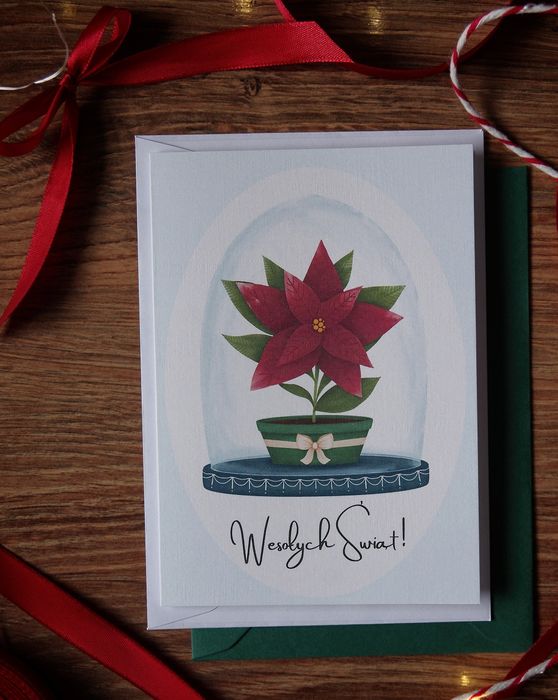 Kartka świąteczna, kartka okolicznościowa - gwiazda betlejemska