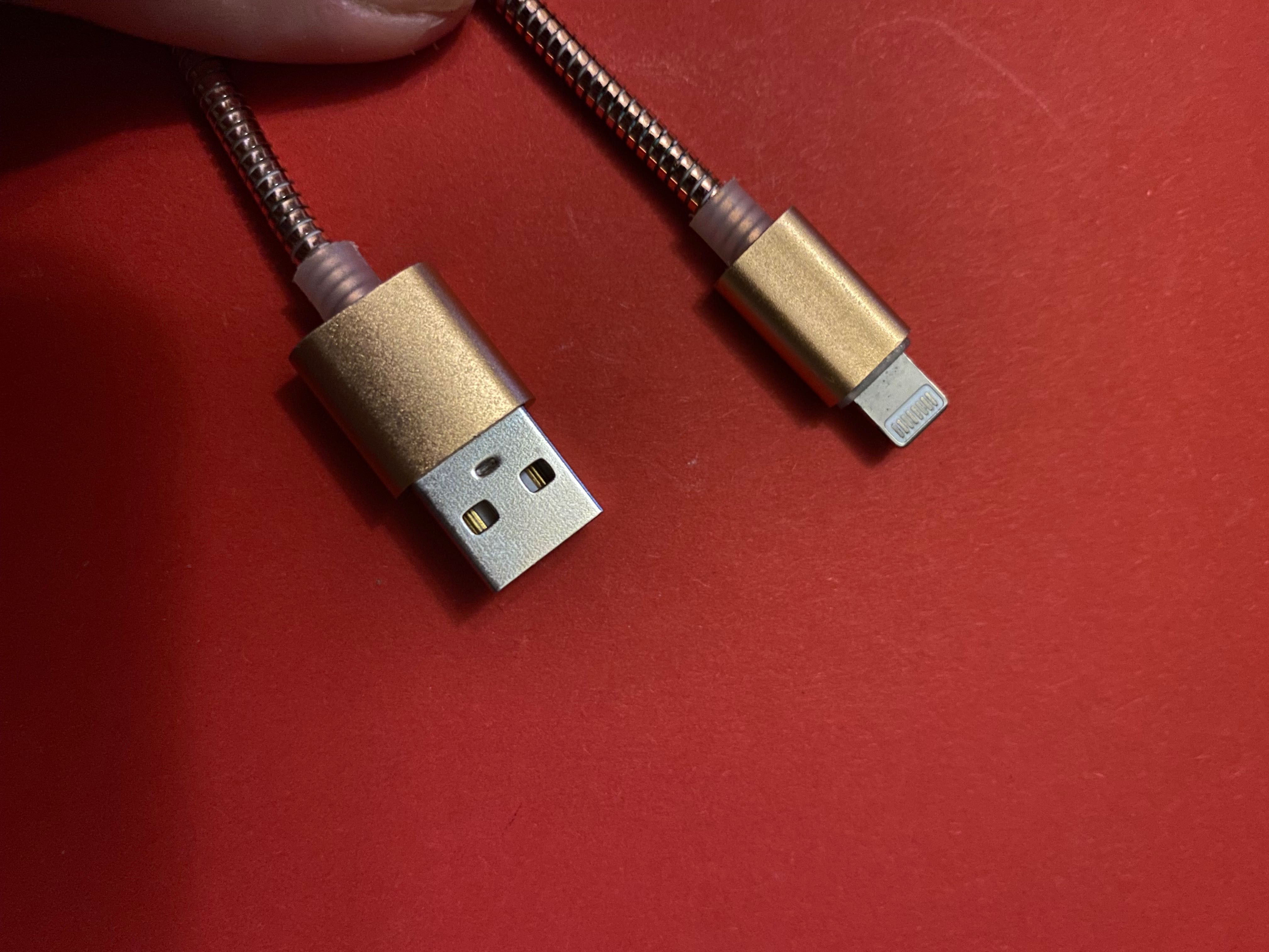 Кабель шнур lightning usb в металлорукаве