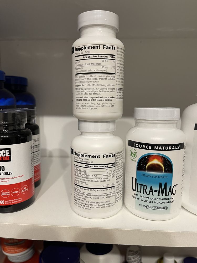 Магний Ultra-mag Sourсe Naturals хелат, глюконат, цитрат Ультра маг