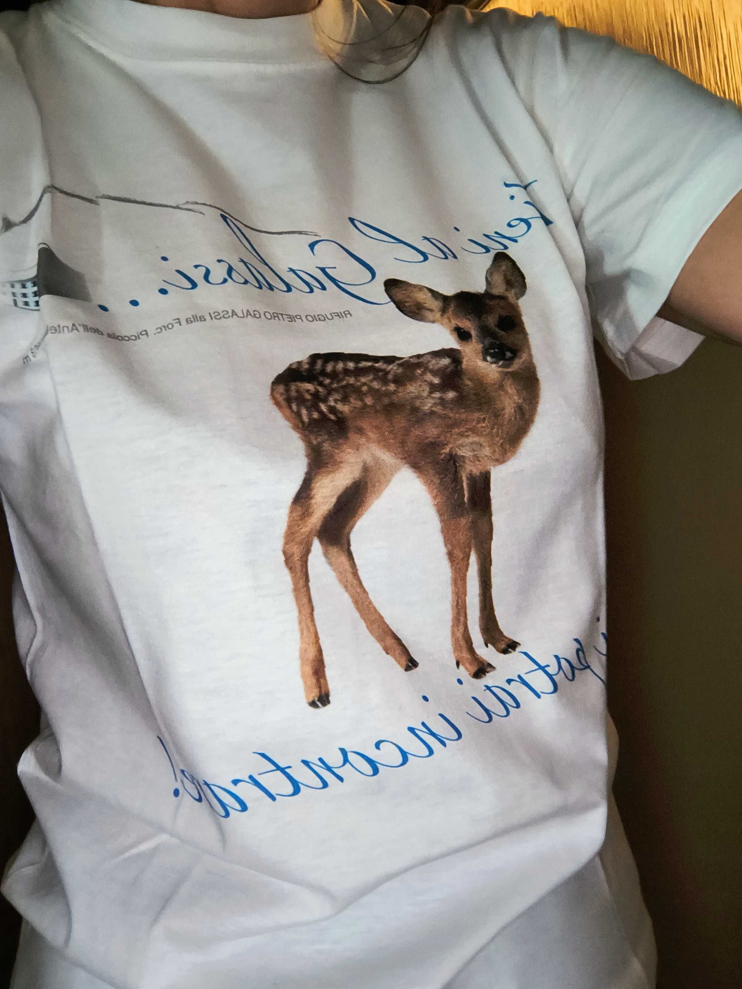 Szarotka Alpy Dolomity L/XL nowy T-shirt ze schroniska Galassi Włochy