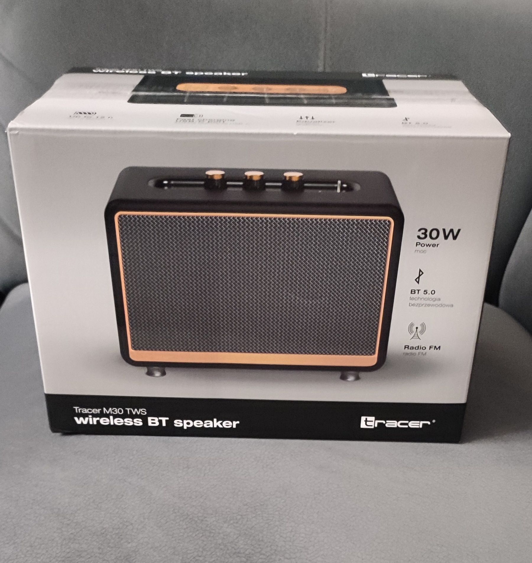 Nowy Głośnik Bluetooth Tracer M30 TWS 30W Radio FM Czarny