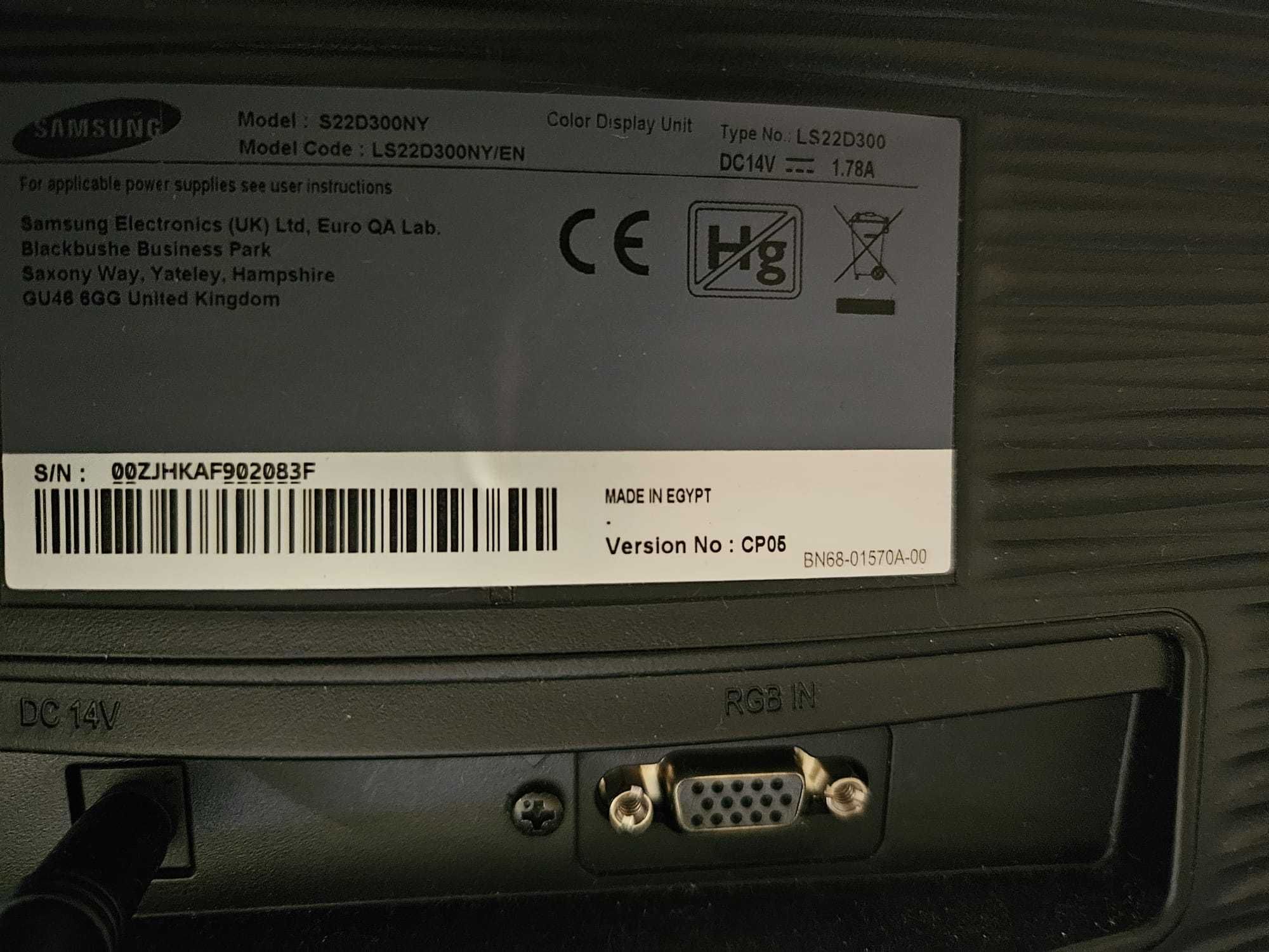 Monitor SAMSUNG S22D300NY