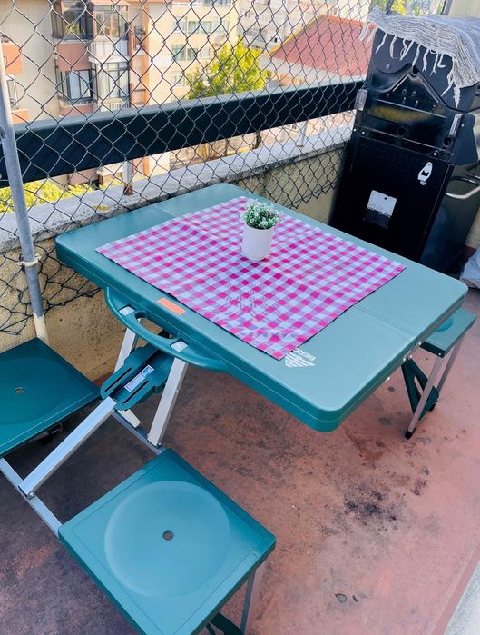 Mesa dobrável verde