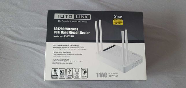 Router Totolink A3002RU (1200Mb/s a/b/g/n/ac) USB DualBand