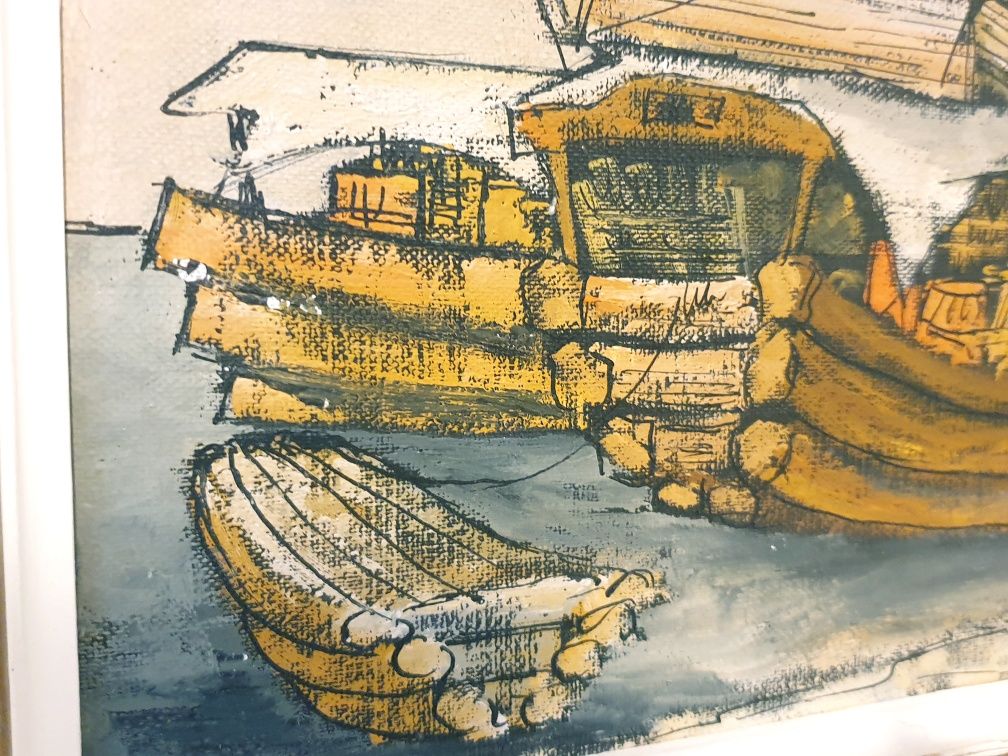 Le Grec '58 - Pintura em óleo sobre tela - barcos