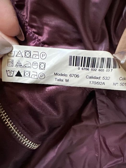 Massimo Dutti długa kurtka płaszczyk pikowany burgundowy S:M 36/38