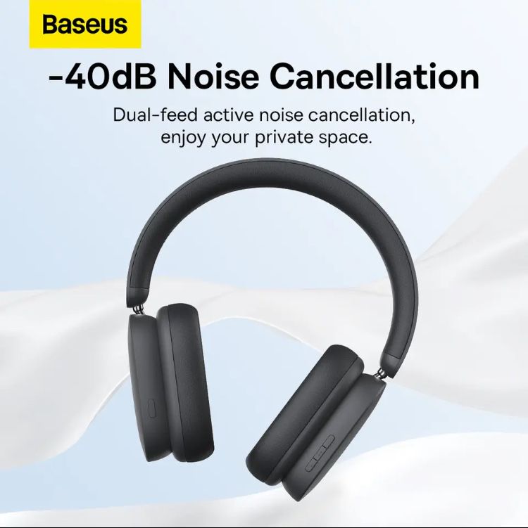 Наушники Baseus Bowie H1 Беспроводные Гибридные Bluetooth 5.2 40дБ ANC