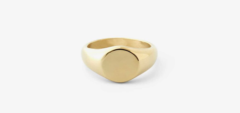 Anel homem signet dourado NOVO (2 tamanhos disponíveis)