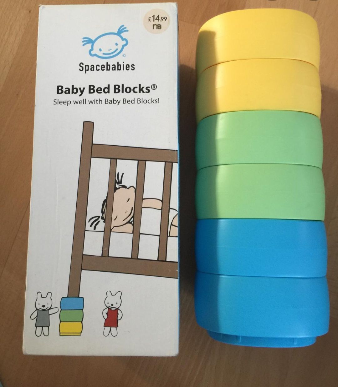 Klocki podwyższające do łóżeczka spacebabies bed blocks