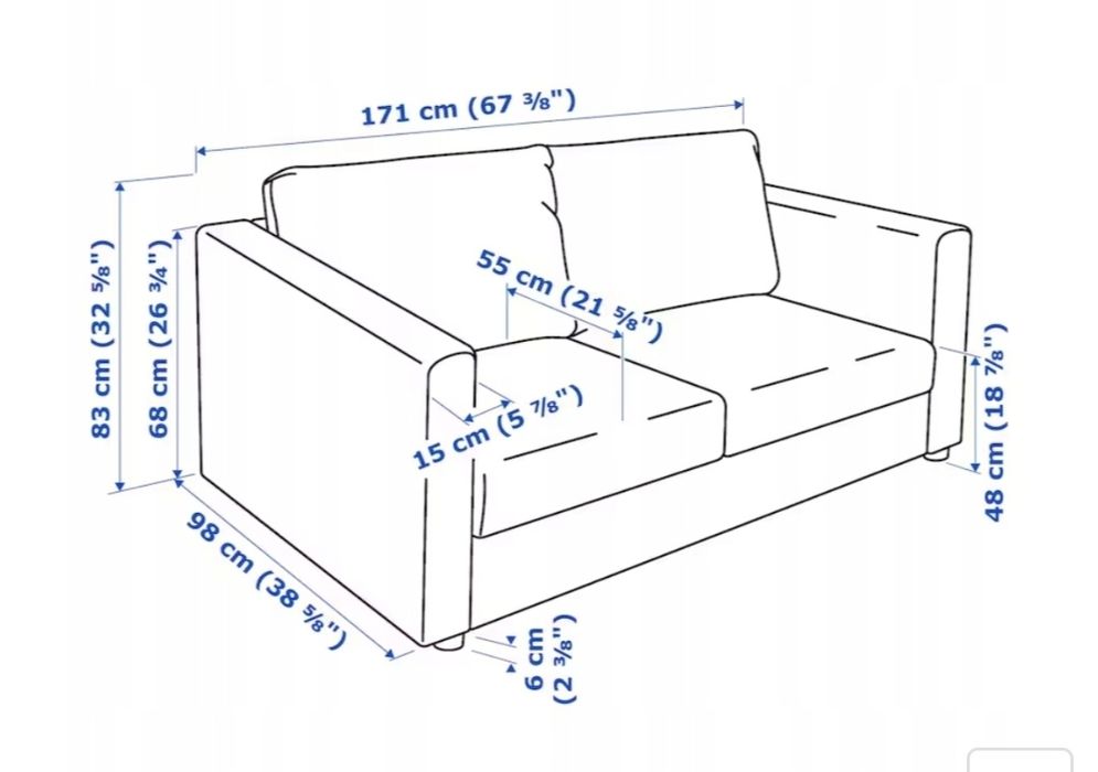 Sofa IKEA dwuosobowa rozkładana VIMLE