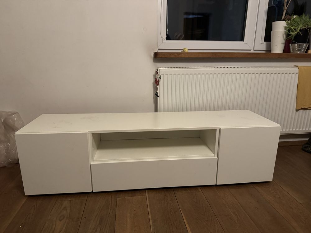 Szafka rtv 160 cm biala