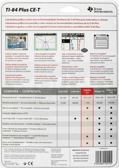 Calculadora Texas TI-84 Plus CE-T como nova