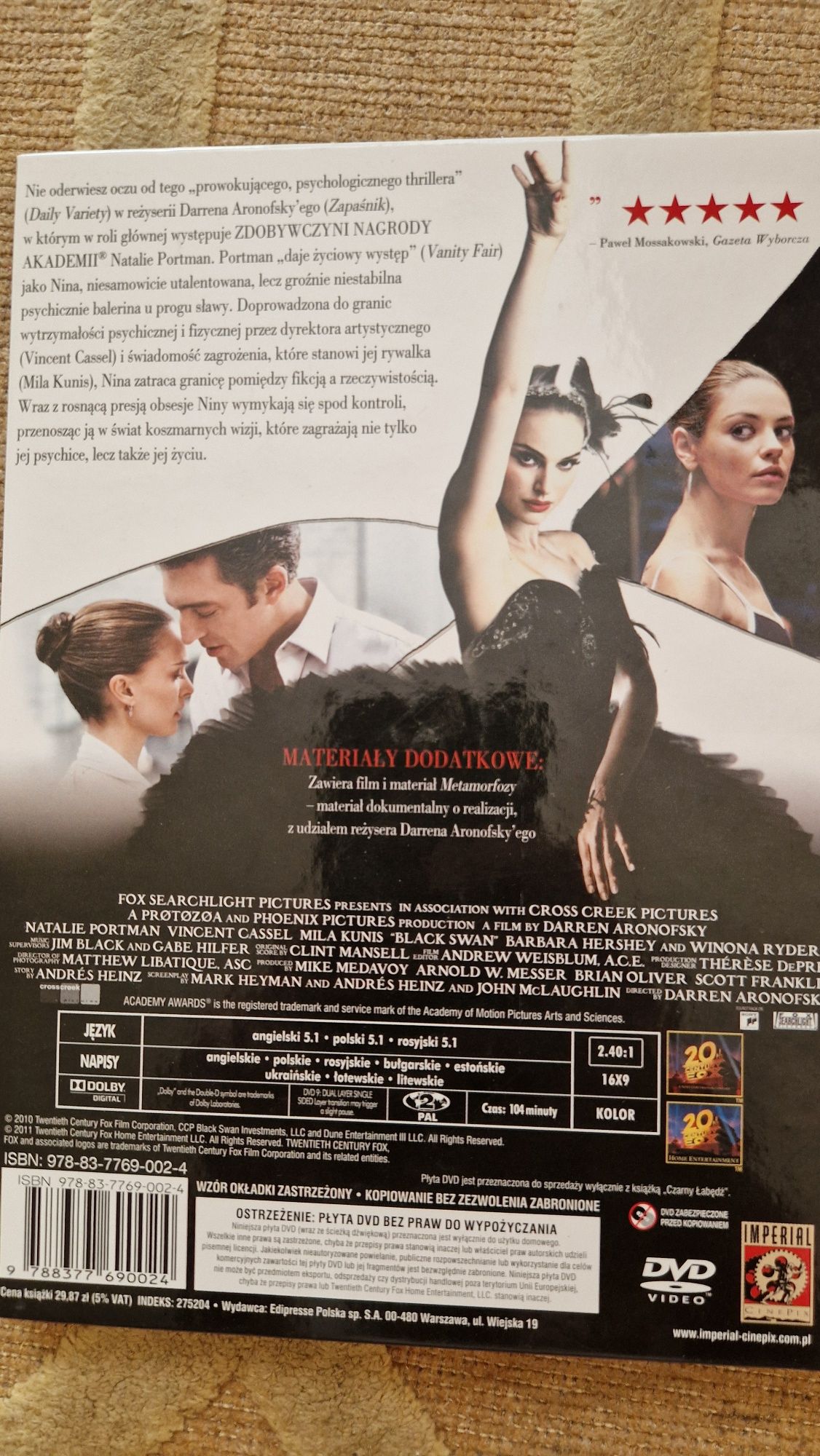 Czarny łabędź Darren Aronofsky