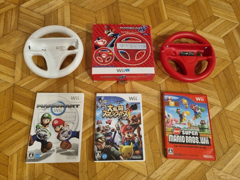 Zestaw gier Mario Wii + kierownice