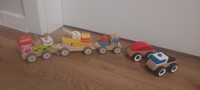 Drewniane auta zabawki edukacyjne