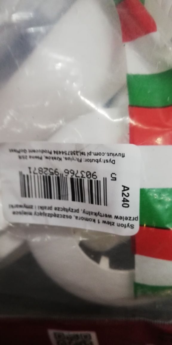 Syfon do zlewozmywaka jednokomorowego