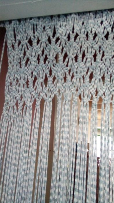 cortinado em macramé novo