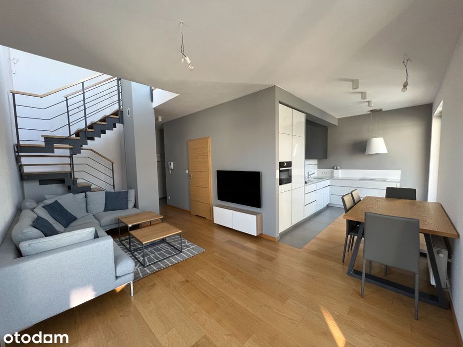 Dwupoziomowy apartament z 3 tarasami, Wilanów