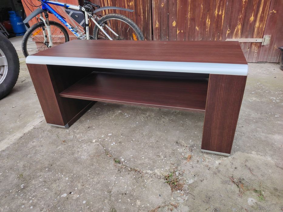 Stolik rtv ciemny brąz