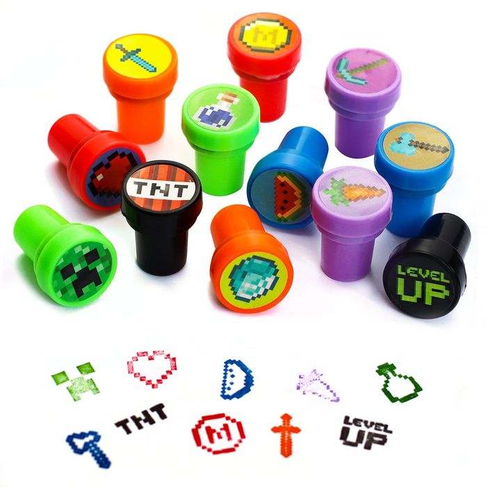 Pieczątki stemple piksele dla dzieci kolorowe 3+