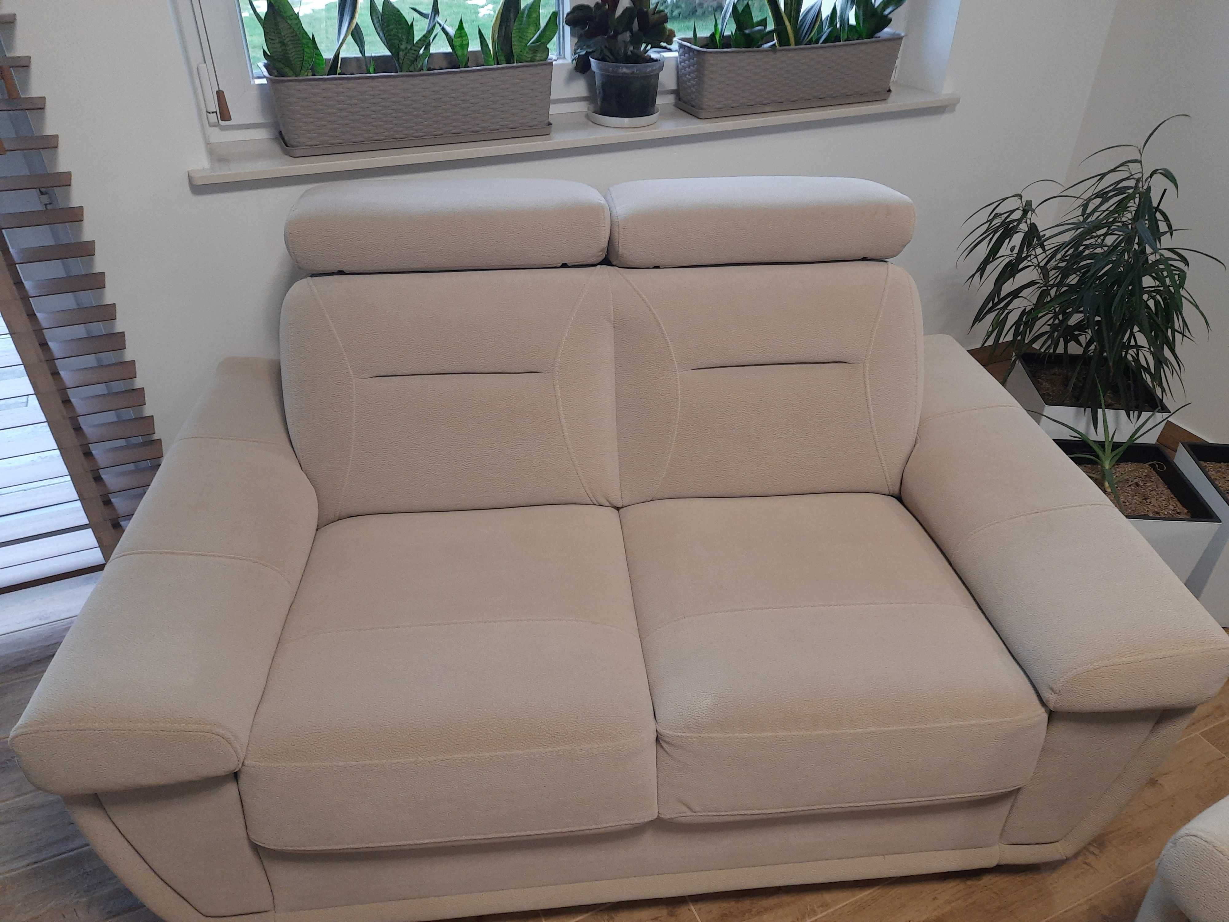 Sofa kanapa  2 osobowa funkcja szuflada tkanina Sahara Soft Sofa Dąb n