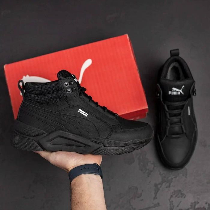 Зимові кросівки чоловічі шкіряні на хутрі Puma ST 40-45р
