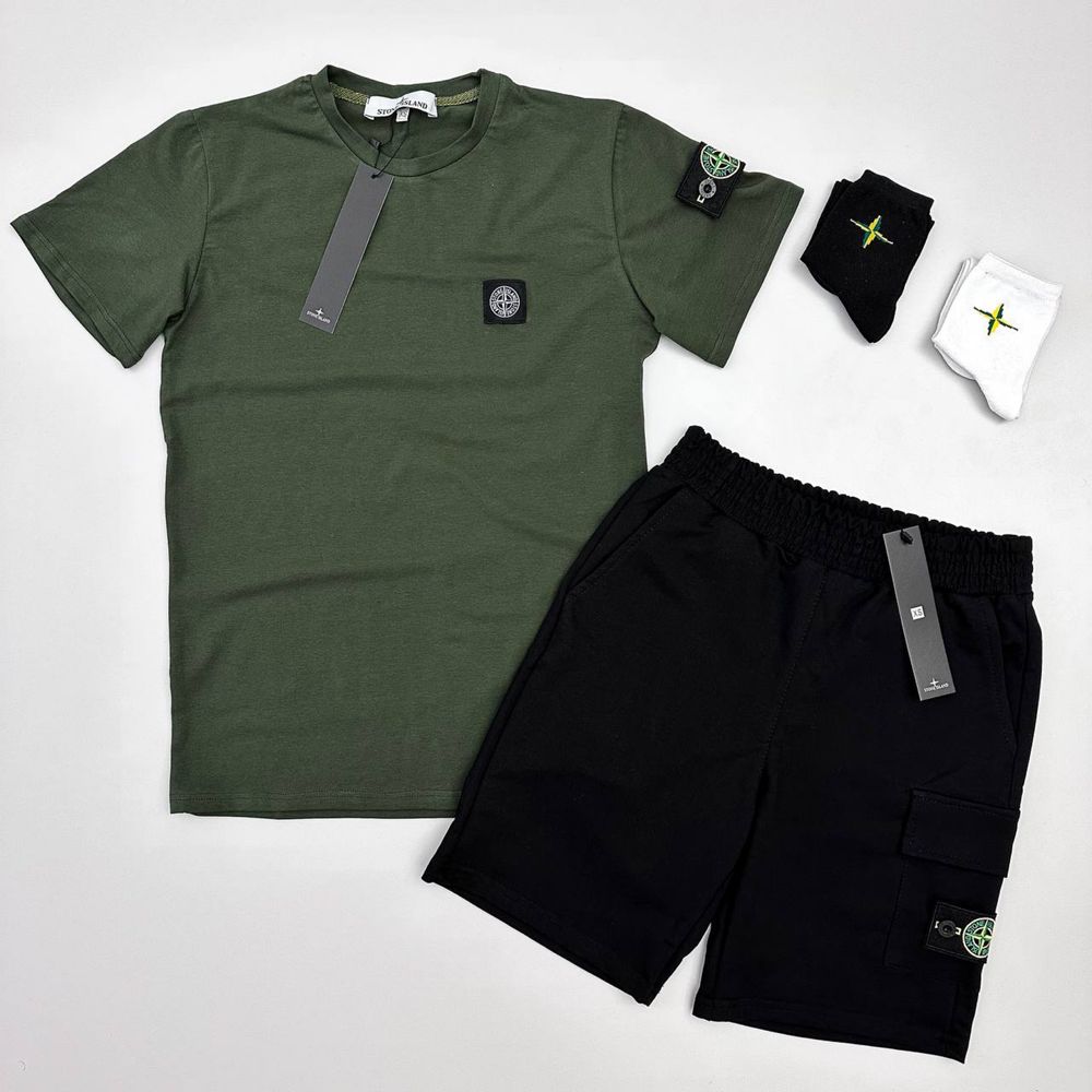 Футболка шорти Stone Island +2пари шкарпетки у подарунок!