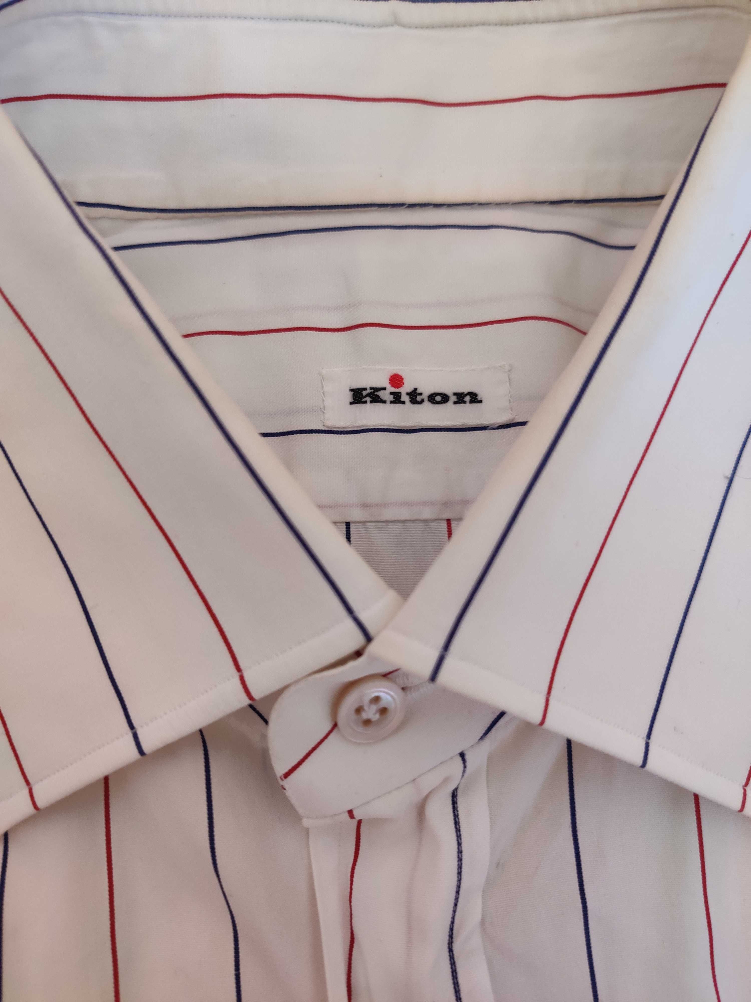 Kiton рубашка из хлопка и пуговицами из австралийского перламутра