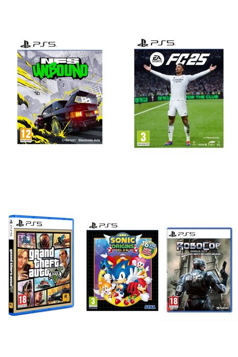 Jogos consola sony playsation 5 / ps5 - need for speed / gta v / sonic