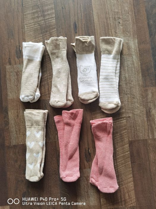 Skarpetki dla dziewczynki rozmiar 22 NOWE