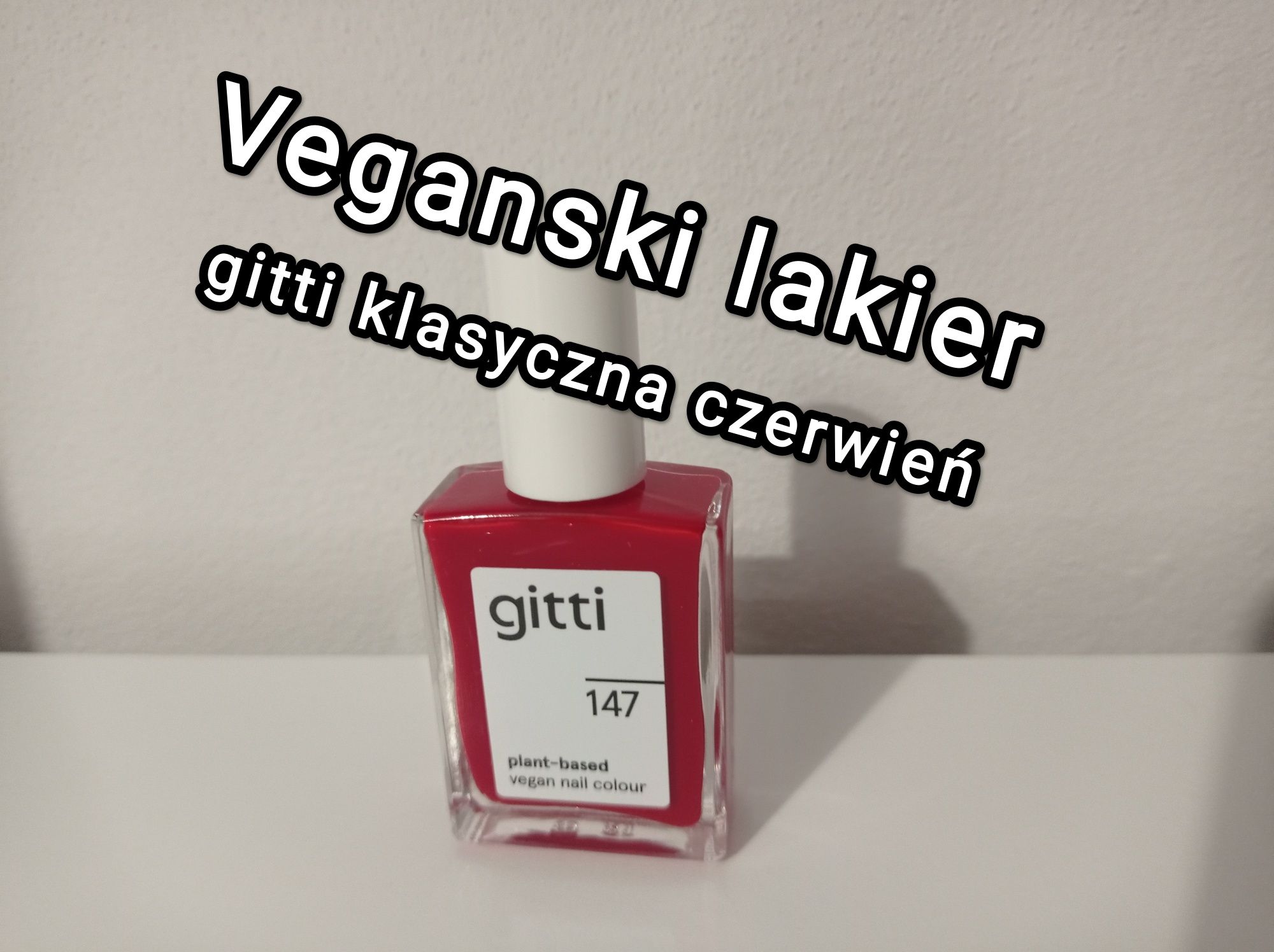 Vegan lakier do paznokci gitti marka premium czerwony 147