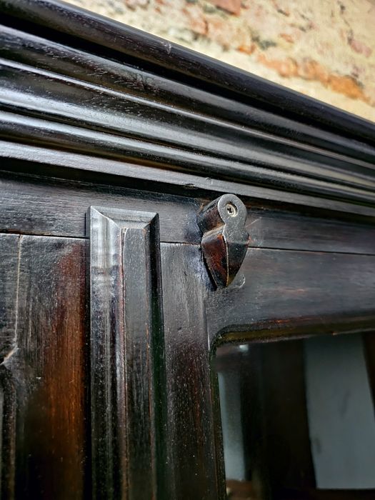 Stylowa witryna/regał z przeszklonymi drzwiami – elegancja i funkcjona