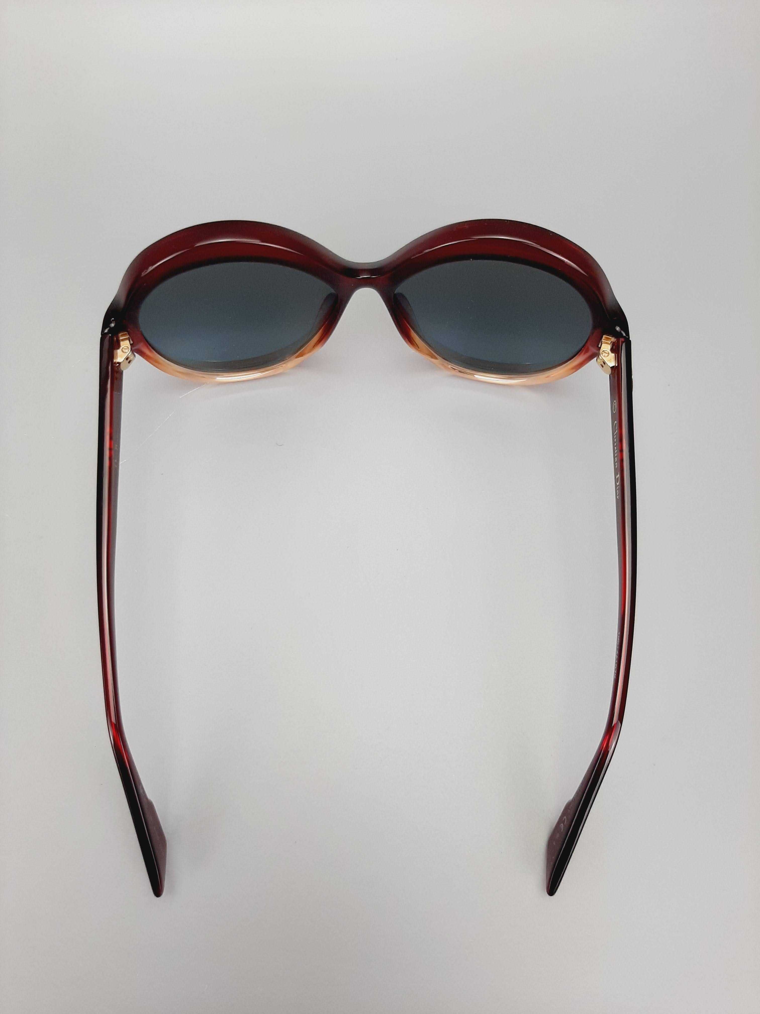 Okulary Przeciwsłoneczne DIOR Bianca Burgundy pink #33