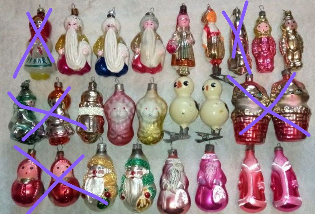 Игрушки. СССР. Новогодние. Ёлочные игрушки СССР