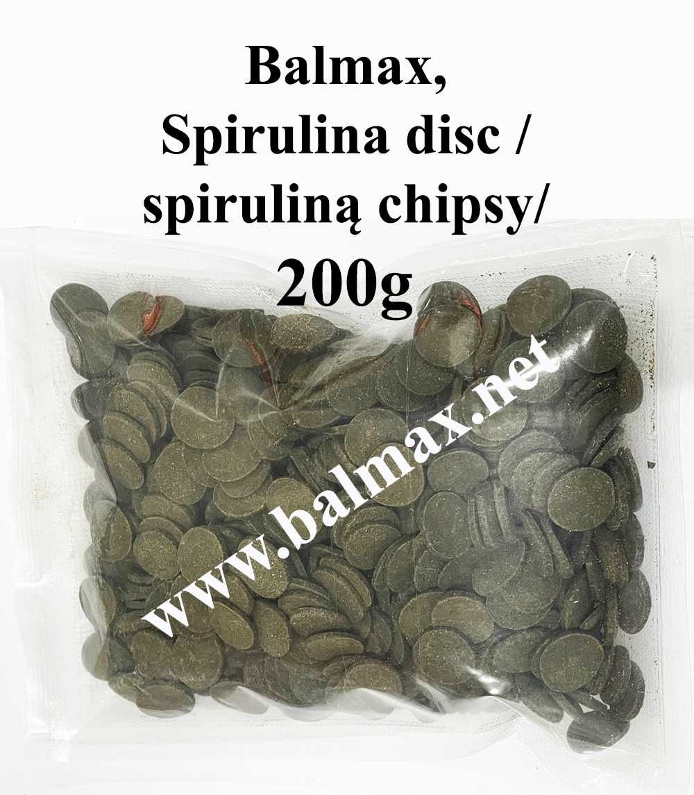 Balmax, Spirulina disc, spiruliną chipsy,  pokarm, 200g