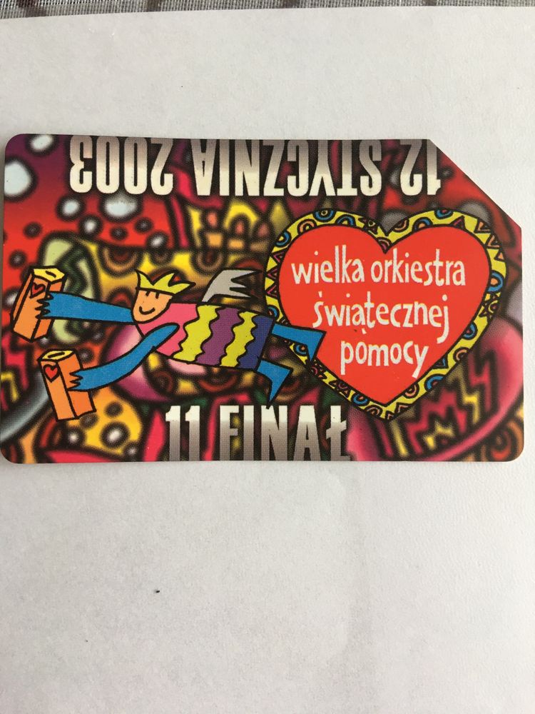 Karta telefoniczna Orkiestra świątecznej pomocy.
