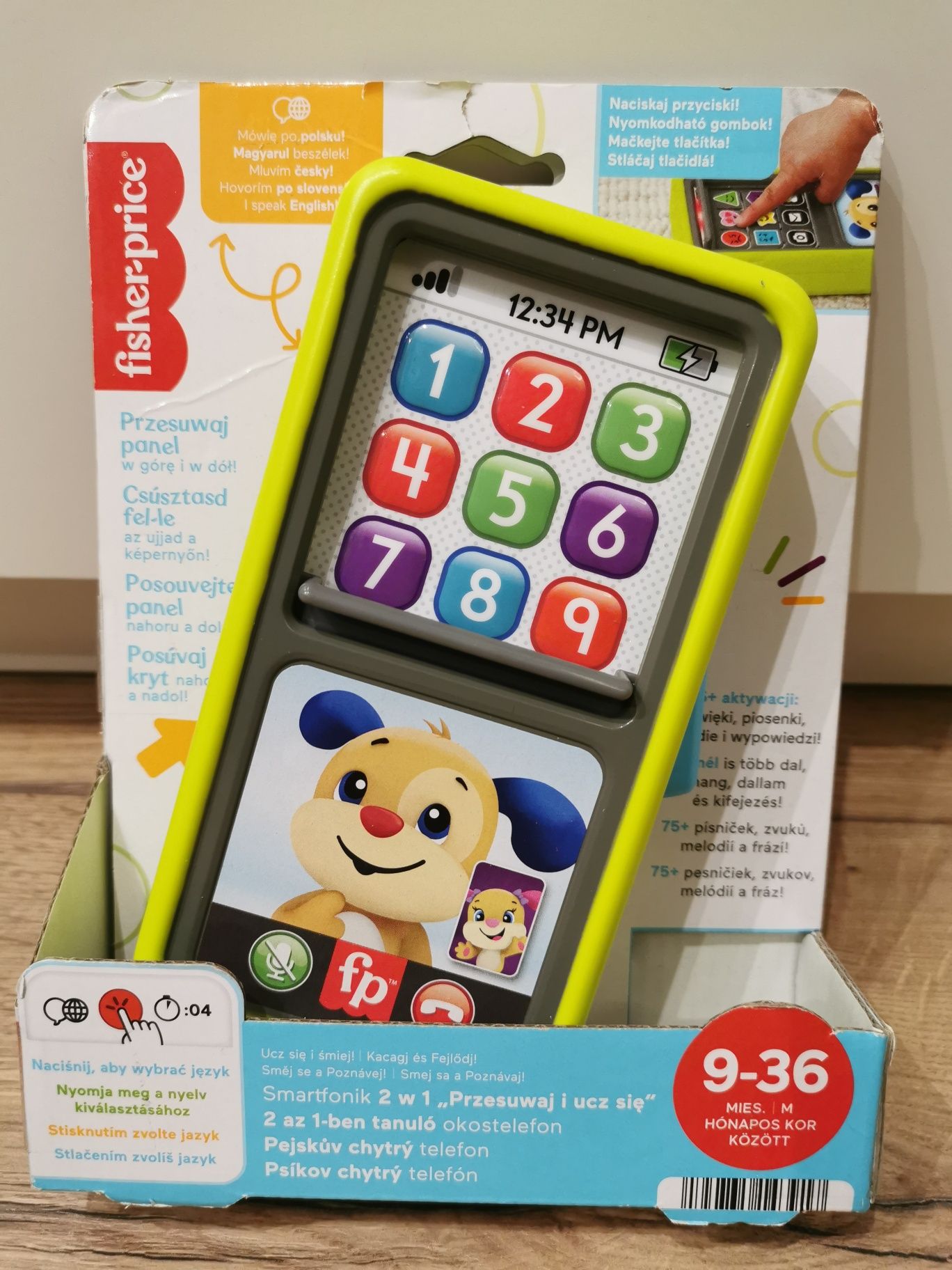 Nowy smartfonik 2w1 przesuwaj i ucz się Fisher Price