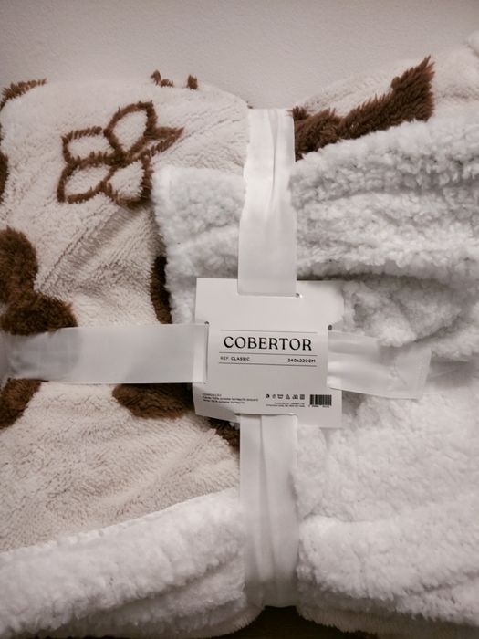 Manta cobertor com pêlo de borrego para cama de casal,NOVA