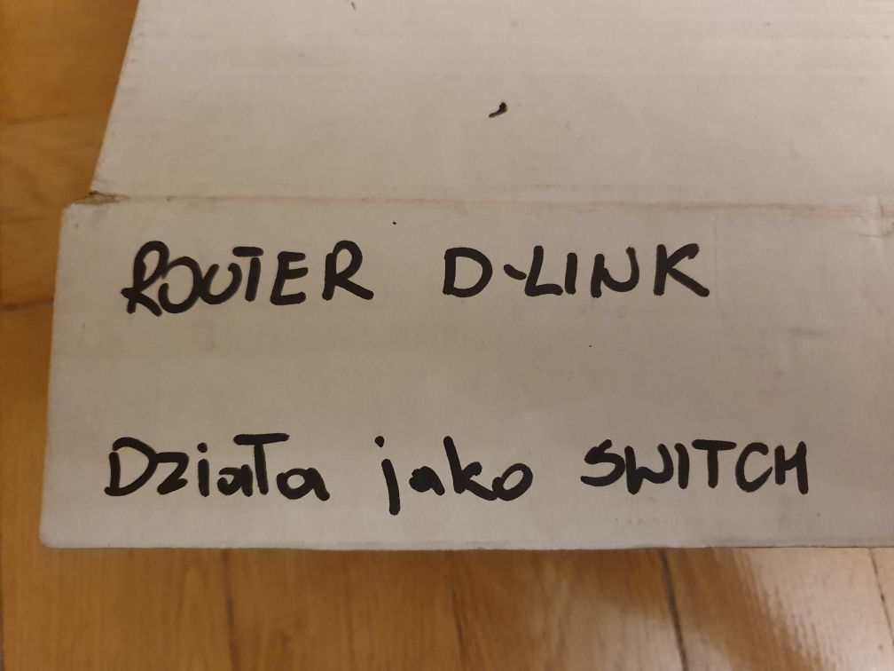 Router D-link tylko funkcja Switch 4port