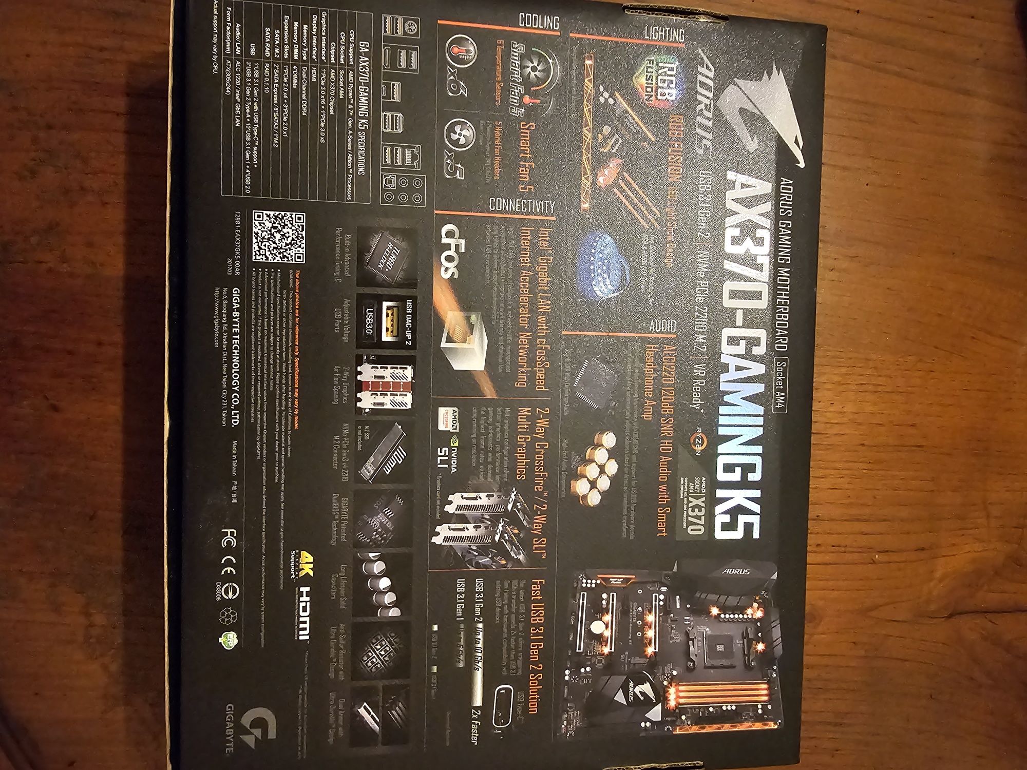 Motherboard Aorus Gigabyte AX370-K5