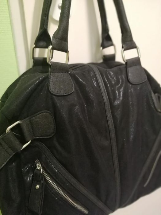 Nowa torba błyszczący materiał.New Yorka